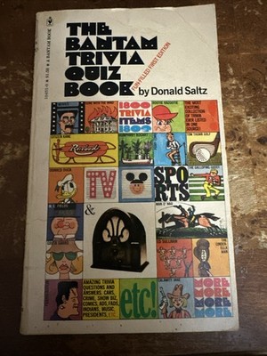 The Bantam Trivia Quiz Book Fun-Filled 1976 Donald Saltz Ships Immediately VG