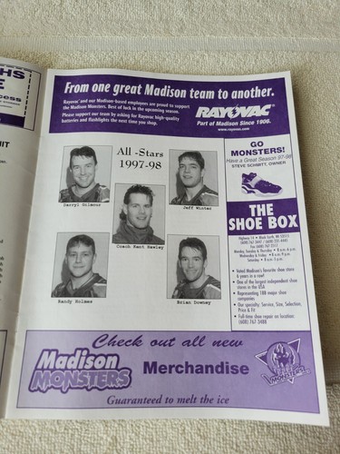 Vintage Madison Monsters vs Quad City Mallards UHL Program - Picture 2 of 4