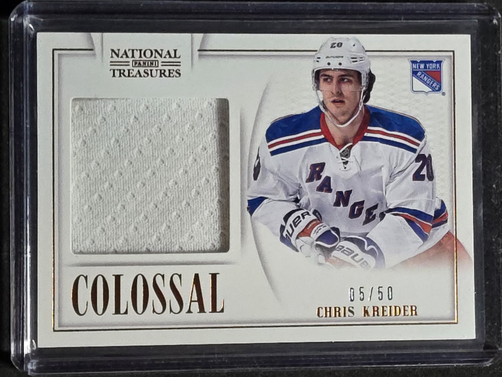 2013-14 Panini National Treasures Colossal Jersey #CO-CK Chris Kreider /50