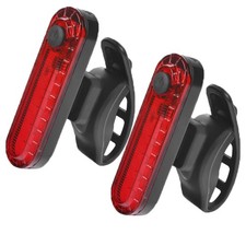 2x USB Rechargeable LED Bike Tail Light Bicycle Safety Cycling Warning Rear Lamp