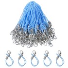200Pcs Lobster Clasp Cords Clasp Strap Lanyard Charm Rope Light Blue