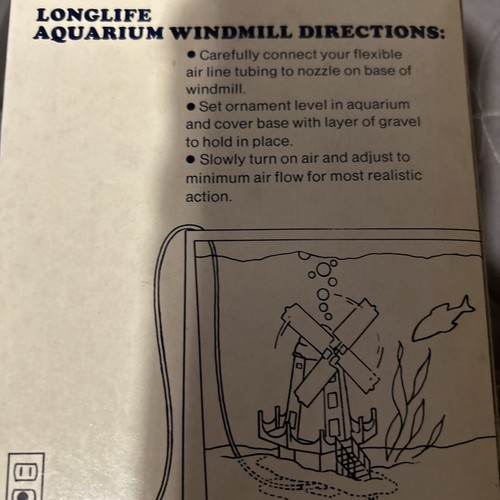 Vintage Old Aquarium Original Longlife Action Windmill Bubbler with Box - 第 6/9 張圖片