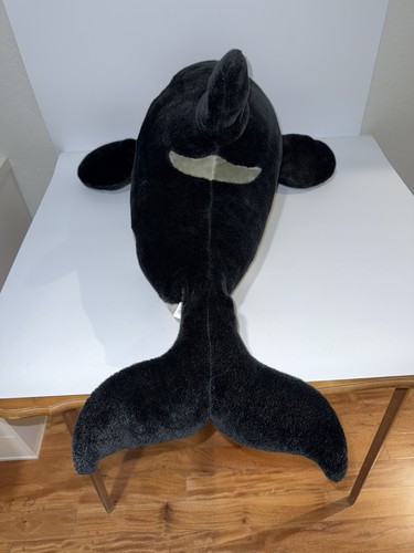 Vintage Seaworld Giant Jumbo Orca Killer Whale Plush 36” Long Stuffed Shamu - Picture 5 of 10