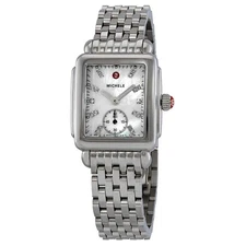 Michele Ladies Deco 16 MOP Diamond Dial Watch MWW06V000002
