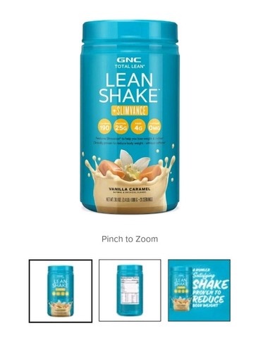 Gnc Total Lean Protein Shake + Slimvance Fat Burner Vanilla Caramel Flavor - Picture 2 of 3