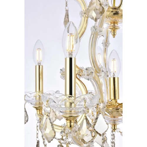 Elegant Lighting Maria Theresa 20" 6 Light Royal Crystal Chandelier - Picture 5 of 9