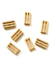 LEGO Parts: Grille Grate Plates, 1x2, Tan / Beige, Part # 2412, 2412b - 7 Pcs