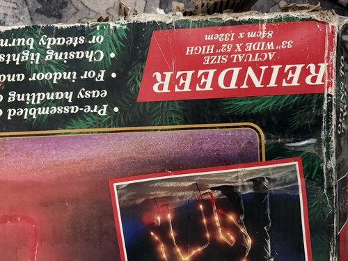 Vintage Mr Christmas 3D lighted standing reindeer - Picture 2 of 9