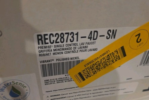 KOHLER Premise REC28731-4D-SN Waschtischarmatur Einzelsteuerung - Bild 2 von 4