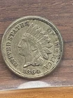 1864 Copper Nickel Indian Cent XF AU