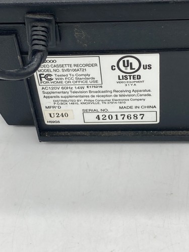 SV2000 4-Head Hi-Fi VCR VHS HQ Video Cassette Recorder Model SV2000 - Picture 4 of 7