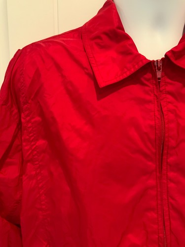 Vintage GANT Mens Size Medium Red Nylon Lined Zip Up Collared Windbreaker Jacket - Picture 2 of 8