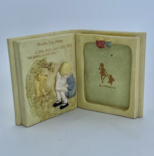 Disney Picture Frame Winnie the Pooh Christopher Robin 3D Book 6x5 - Picture 1 of 8