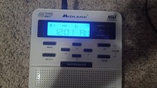 Midland WR-100 Public Alert Noaa Weather Radio Digital Clock with Power Adapter