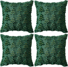 4 Pcs Christmas Throw Pillow Covers 18X18, Soft Faux Fur Pillow Cases Holiday De