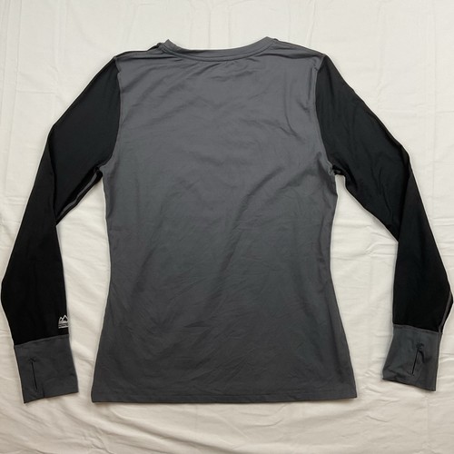 Arcticmax Womens Long Sleeve Athletic Top Gray Black Stretch Base Layer Large - Picture 4 of 5