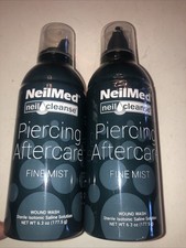 2 Lot NeilMed NeilCleanse Piercing Aftercare Fine Mist Sterile Saline 6.3 Oz. B3