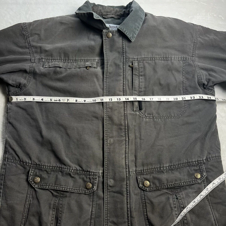 Columbia Hombre Talla Grande Gris Manta Forrada Tareas Abrigo Chaqueta Distressed Foto 3 de 4