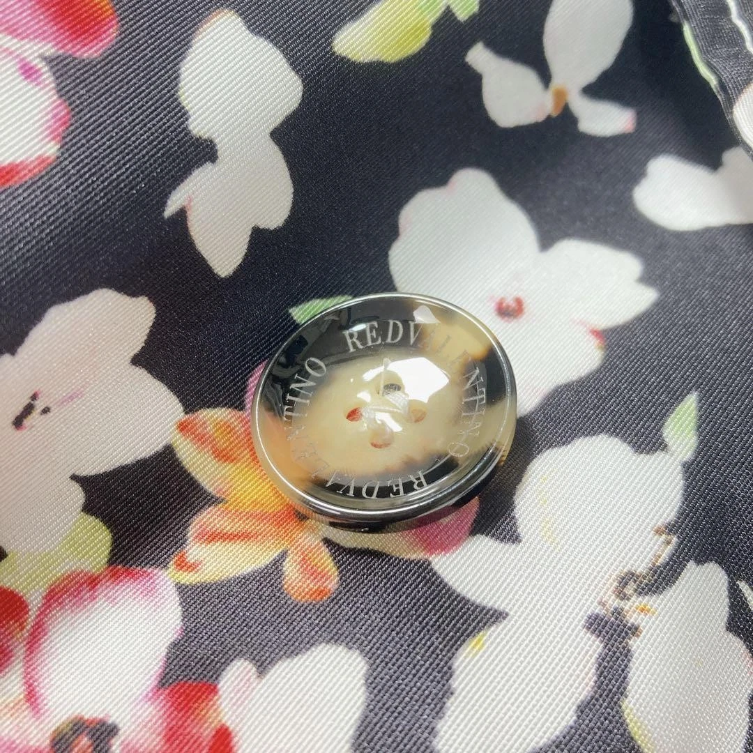 ROSSO VALENTINO Cappotto Abito Svasato Floreale L Autore dal Giappone RA