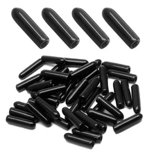 60 Pcs Round Rubber End Caps, 1/8" (3mm) ID Vinyl Flexible Screw 3mm, 60 