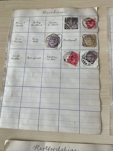 GB Postmarks QV Onwards On 17 Sides Of 13 Leaves J240 - Imagen 2 de 19