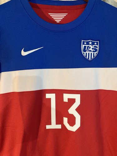 2014 Nike Authentic USWNT USA Alex Morgan World Cup Soccer Jersey Youth Large - Picture 2 of 17