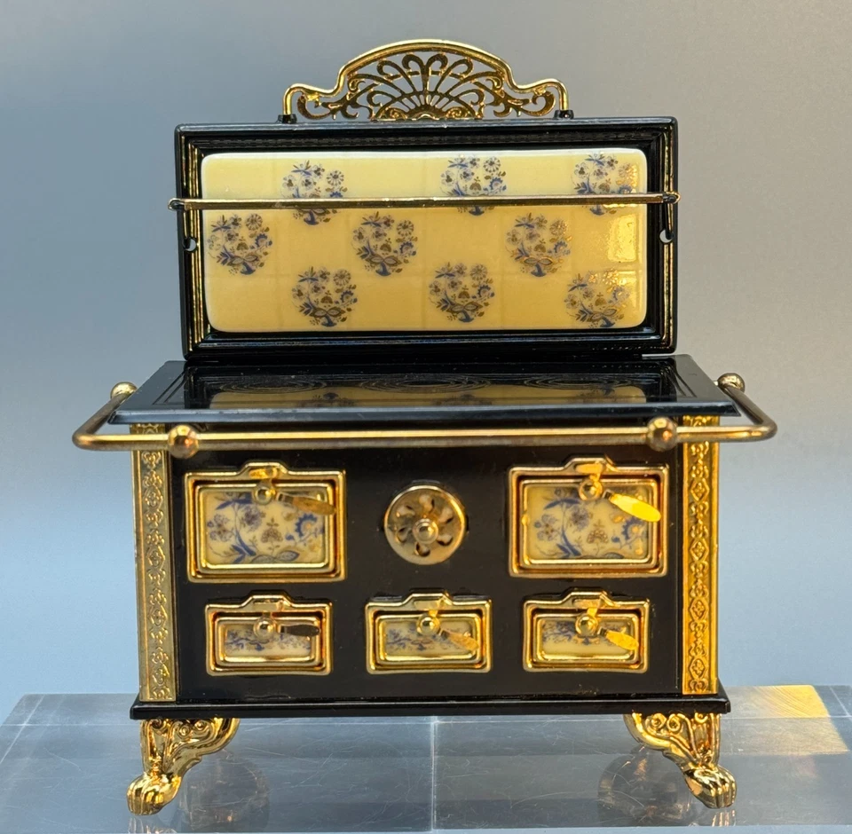 Lote de Porcelana Reutter Estufa Cocina Cebolla Azul Alemania Casa de Muñecas Miniatura 1:12 Foto 3 de 4