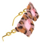  Plüsch-Sonnenbrille: Halloween-Leopardenbrille für Frauen – Weiche, pelzige,