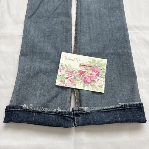 Pre-owned 7 FOR ALL MANKIND Denim Jeans kids Youth Girls 10 Blue pink A Pocket - Picture 21 of 21