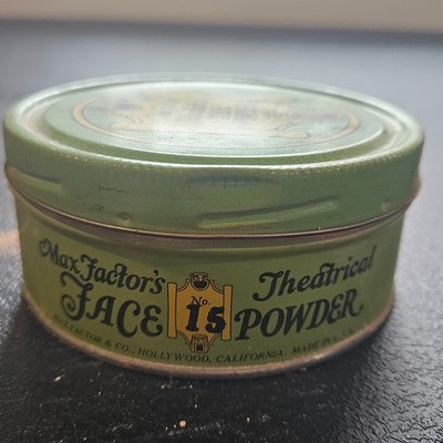 Vintage Max Factor Theatrical Face Powder No 15 Tin Hollywood CA