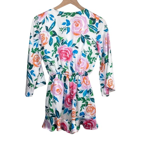 Everly Long Sleeve Floral Romper - Picture 3 of 6