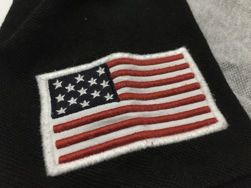 Polo Ralph Lauren Big Pony Embroidered Shirt American Flag Boys Size 7 Black - Picture 4 of 4