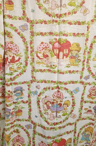 Vintage Twin Flat Sheet Strawberry Shortcake 1980s SSC - Bild 1 von 4