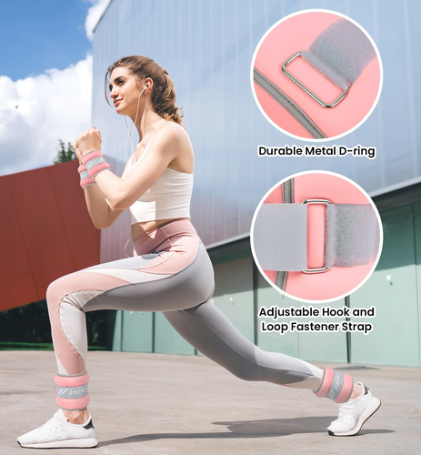 Ankle Weights a Pair of 1/2/3/4/6/8/10/12/20 LBS Wrist Leg Arm Weights for Women - Picture 3 of 12