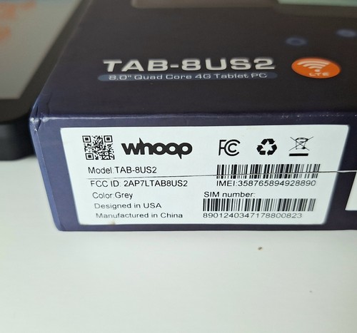 (NEW) Whoop TAB-8US2 Bundle, 8'' Android 11 Tablet 4G LTE 3GB RAM 32GB Storage - Picture 11 of 11