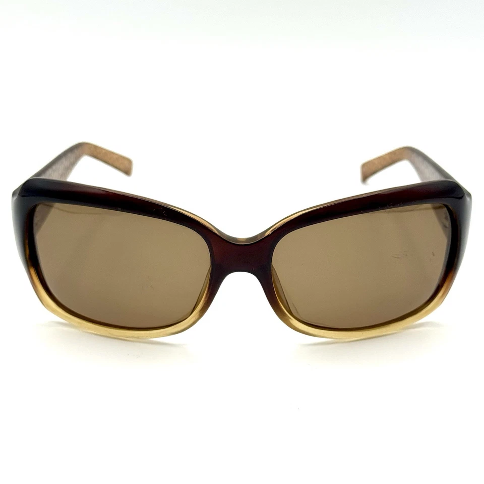 Relic Sunwear Lucy Wrap Sunglasses Brown Floral Etched Designer Fashion Frame - Image 3 of 4