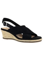 BELLA VITA Womens Black Jute Nadette Ii Round Toe Wedge Espadrille Shoes 9.5 M