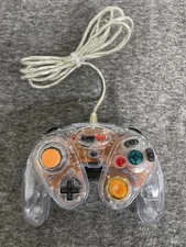 GameStop GameCube Wired Controller Clear Transparent Turbo Button Works 8.8oz