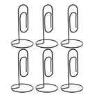 6pcs Table Number Stand Metal Paper Clip Style Desktop Memo Holders Clamp