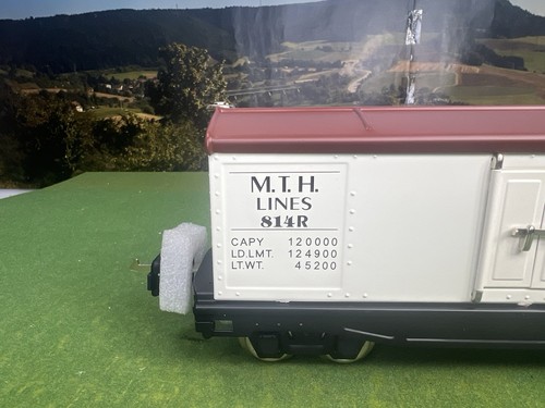 O GAUGE 3-Rail MTH TINPLATE TRADITIONS 10-3008 MTH LINES REEFER CAR #814R MINT - Picture 12 of 18
