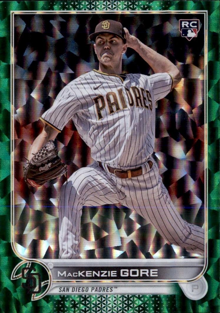 2022 Topps Update #US81 MacKenzie Gore Green Foil #/499 San Diego Padres