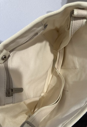 Borsa Everlane The Lantern nuova con etichette tela tracolla secchiello tote tracolla bianco crema - Foto 4 di 9