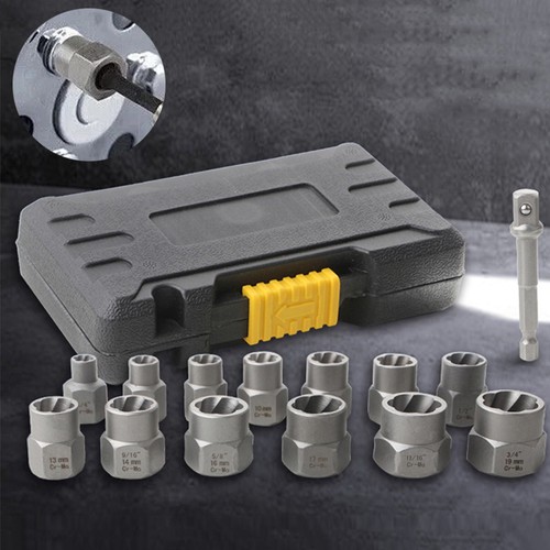Kit de extractor de tuercas y pernos de 14 piezas, juego de herramientas de extracción de pernos, herramienta de enchufe extractor # - Imagen 8 de 18