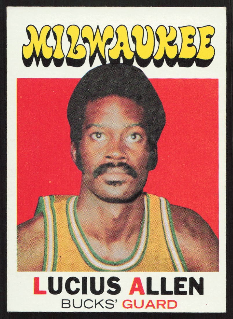 1971-72 Topps #27 Lucius Allen Milwaukee Bucks NR-MINT HIGH GRADE SET BREAK!