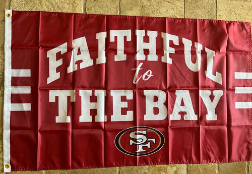 San Francisco 49ers Faithful to the Bay 3x5 Ft. Fahnenbanner 4 linierte Nähte