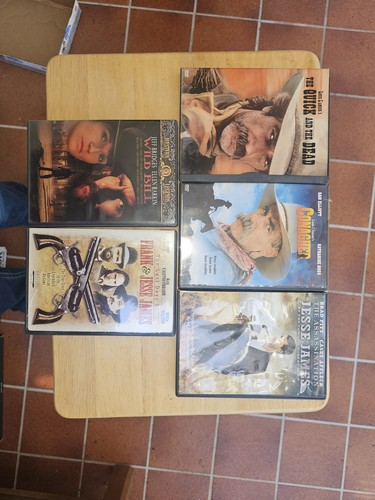 Western 5 DVD lot , Jesse James, Quick And The Dead, Wild Bill, Conagher