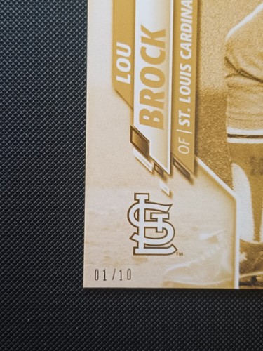 Topps Lou Brock Oversized Lot /10 – 2020 Sepia, 2018 Ginter FG-43, HOF-9 Cards - Picture 4 of 20