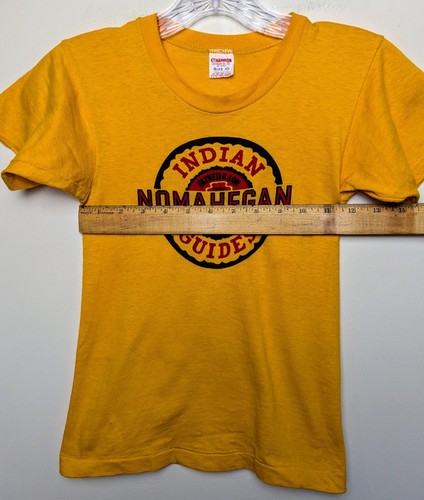 Camicia Champion Running Man YMCA Indian Guides Cranford NJ VINTAGE ANNI 60 Youth 10 - Foto 6 di 9