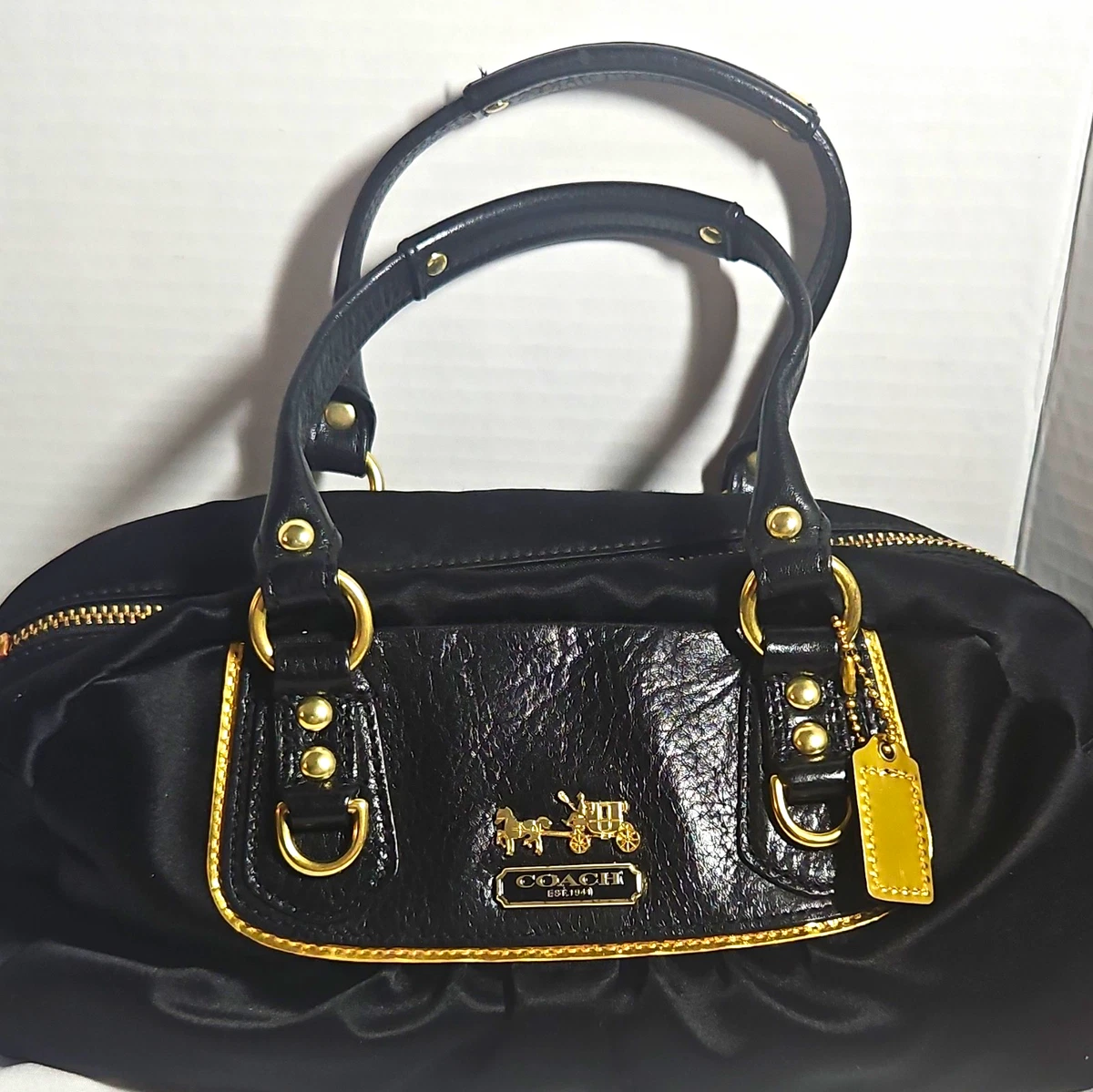 Coach Madison Satchel/Top Handle Bag Black Bags & Handbags for