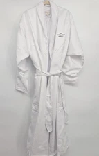 NWOT Frette Luxury Belted Double layer Terry Spa Bath Robe Unisex Size XL White
